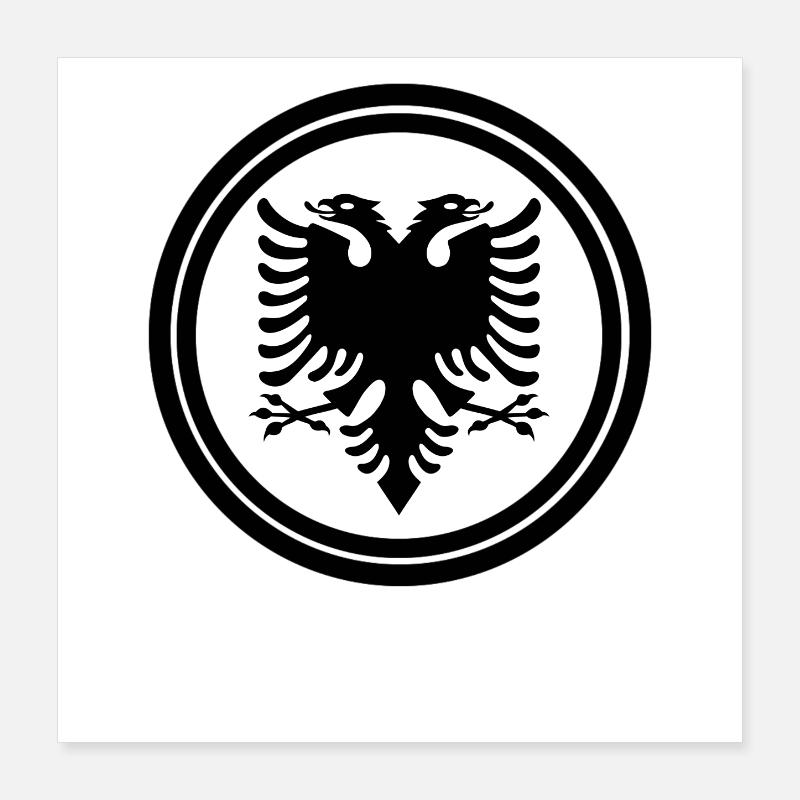 Drapeau de l’Albanie « Aigle albanais » Poster 40 x 40 cm