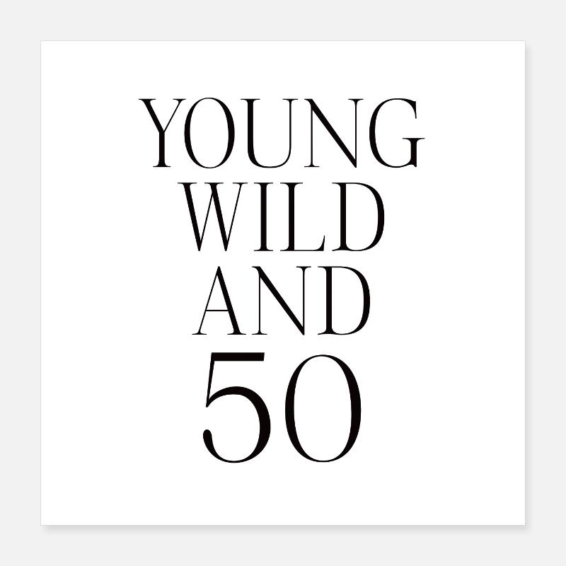 50. Geburtstag Poster 40x40 cm