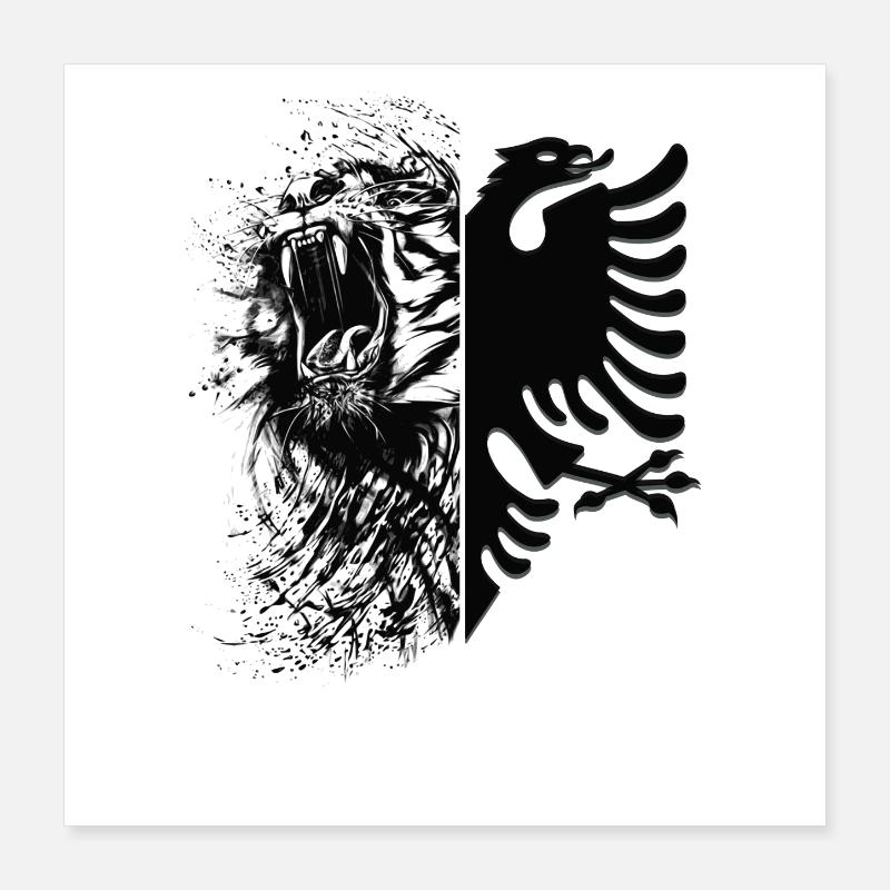 Drapeau de l’Albanie « Aigle albanais » Poster 40 x 40 cm