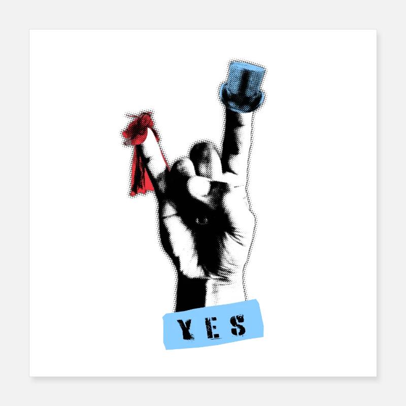 Chemise de mariage à la main Rock n Roll Poster 40 x 40 cm
