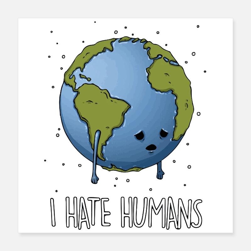 Hasse die Menschen Poster 40x40 cm