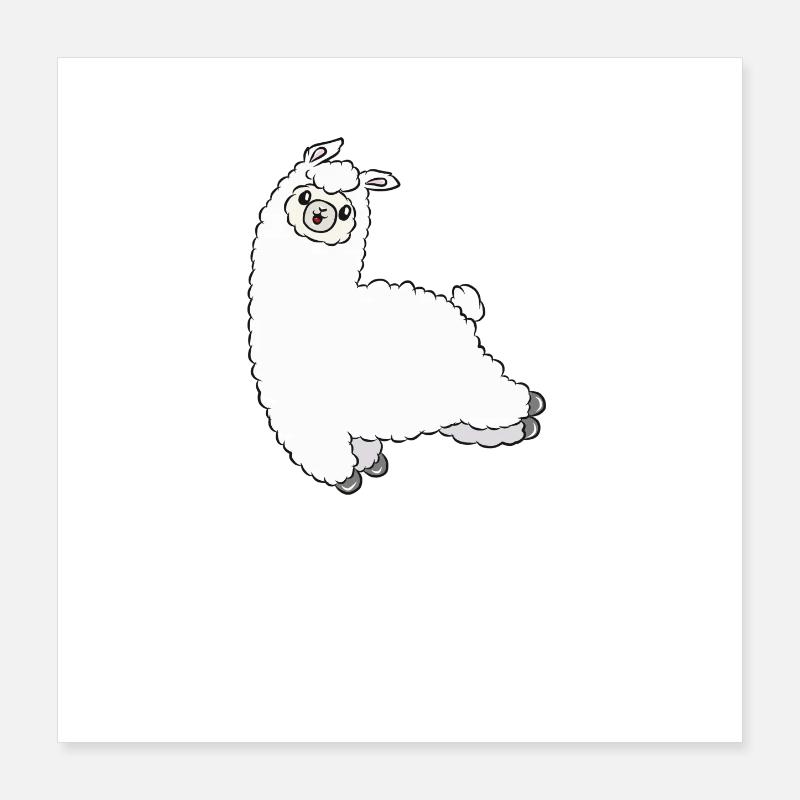 Lama Poster 40x40 cm