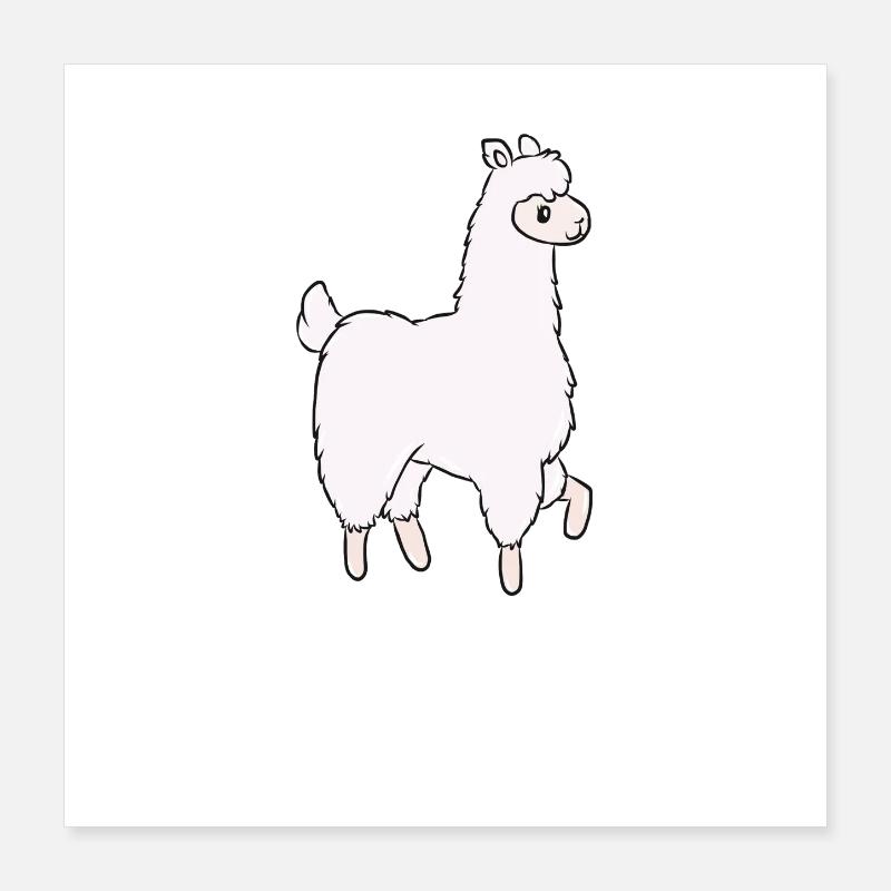 Lama Poster 40 x 40 cm