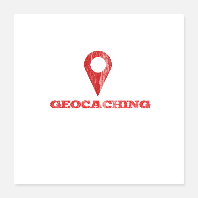 Geocaching Poster 40 x 40 cm