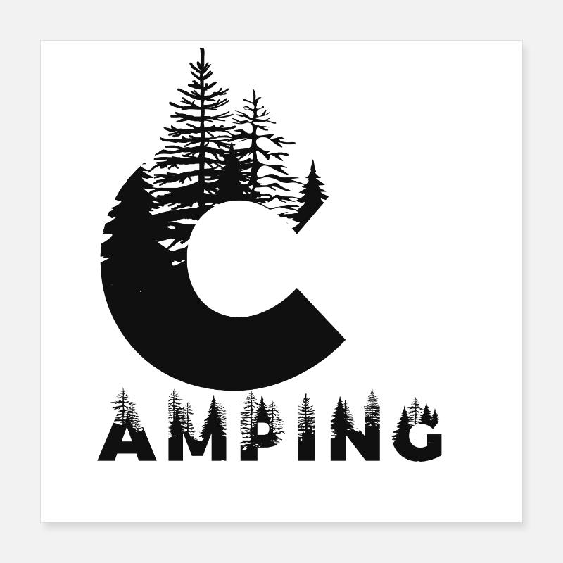 camping Poster 40 x 40 cm