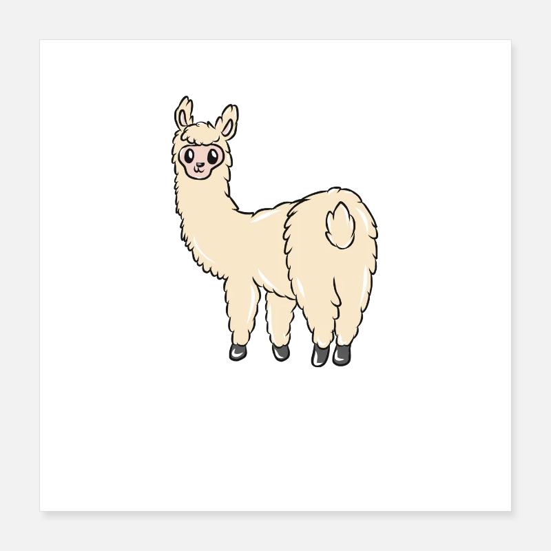 lama Poster 40 x 40 cm