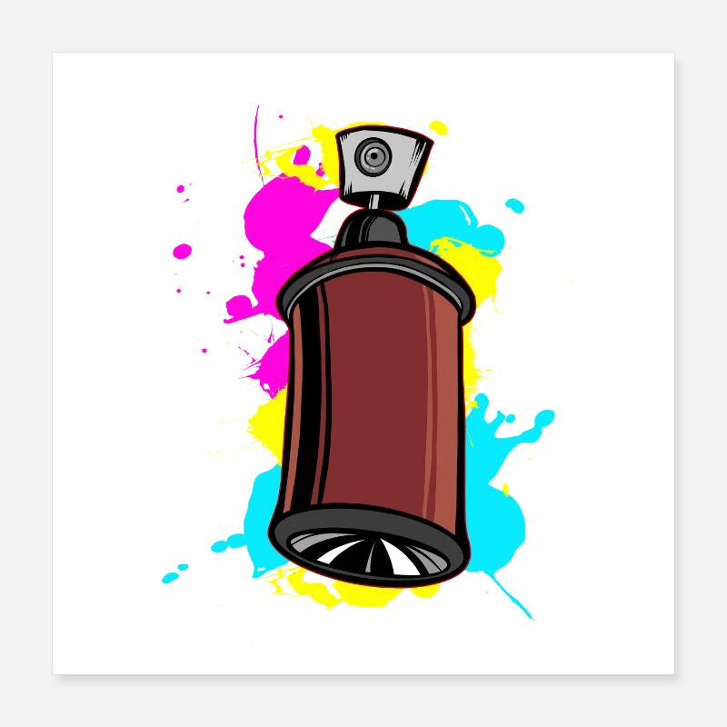 Spray de sommeil coloré avec design graffiti Poster 40 x 40 cm
