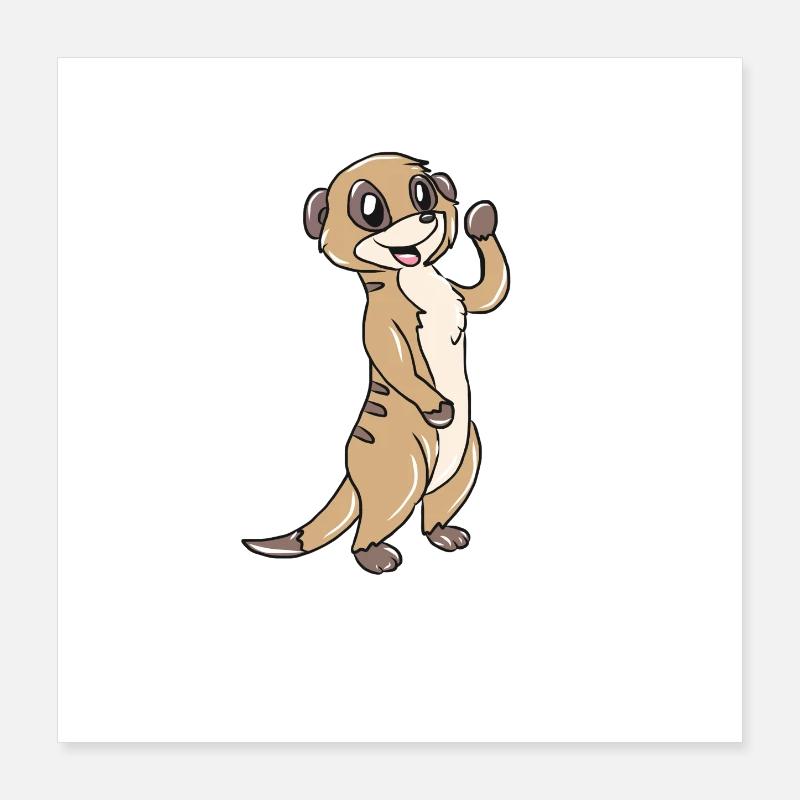 Suricate Poster 40 x 40 cm