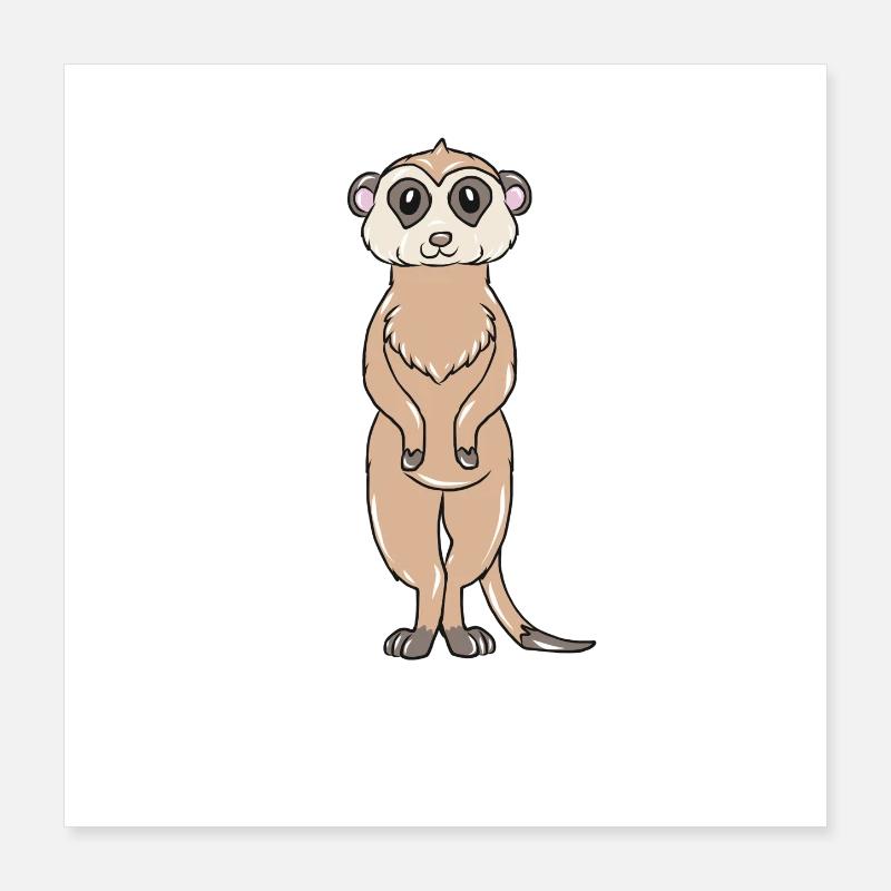 Suricate Poster 40 x 40 cm