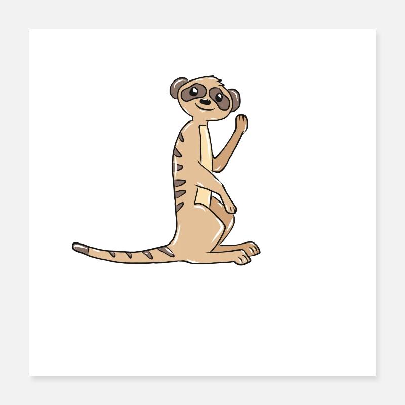 Suricate cadeau Poster 40 x 40 cm
