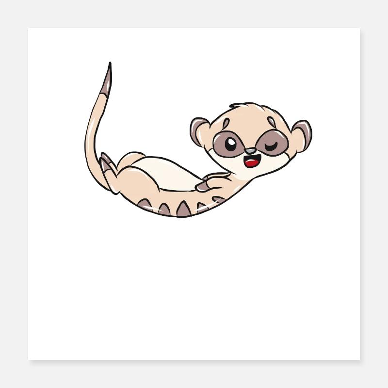 Erdmännchen Tier Poster 40x40 cm