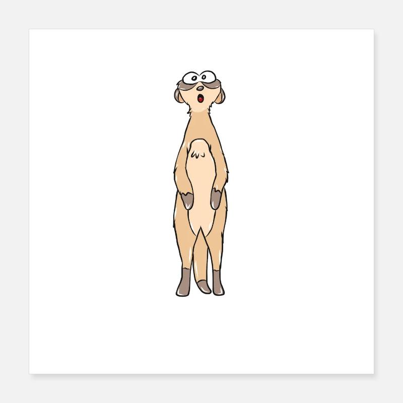 Erdmännchen Poster 40x40 cm