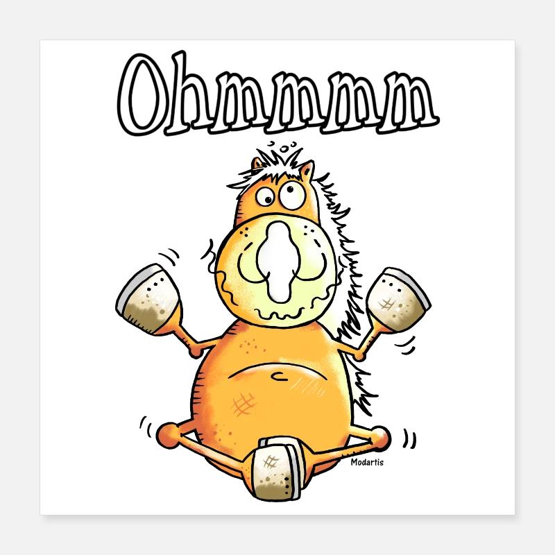 Ohmmmm Pferd - Pferde Poster 40x40 cm