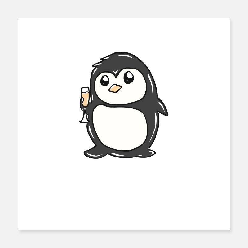 manchot Poster 40 x 40 cm