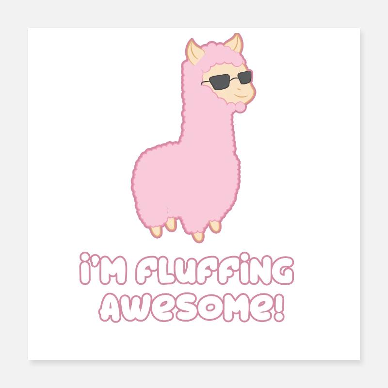 Lama cool Poster 40 x 40 cm