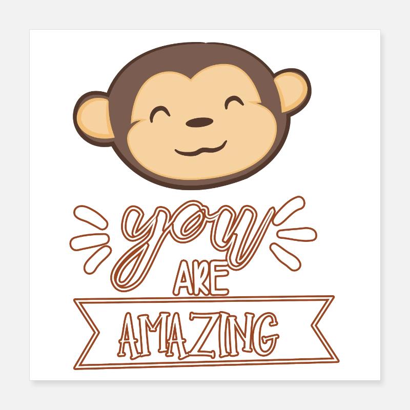 singe Poster 40 x 40 cm