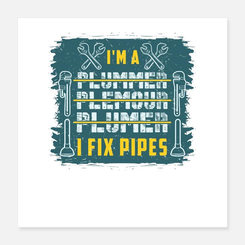 Klempner Poster 40x40 cm