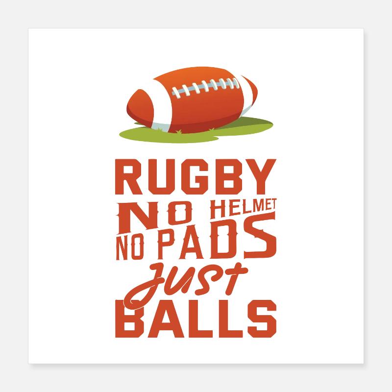 Sport de rugby cadeau Poster 40 x 40 cm