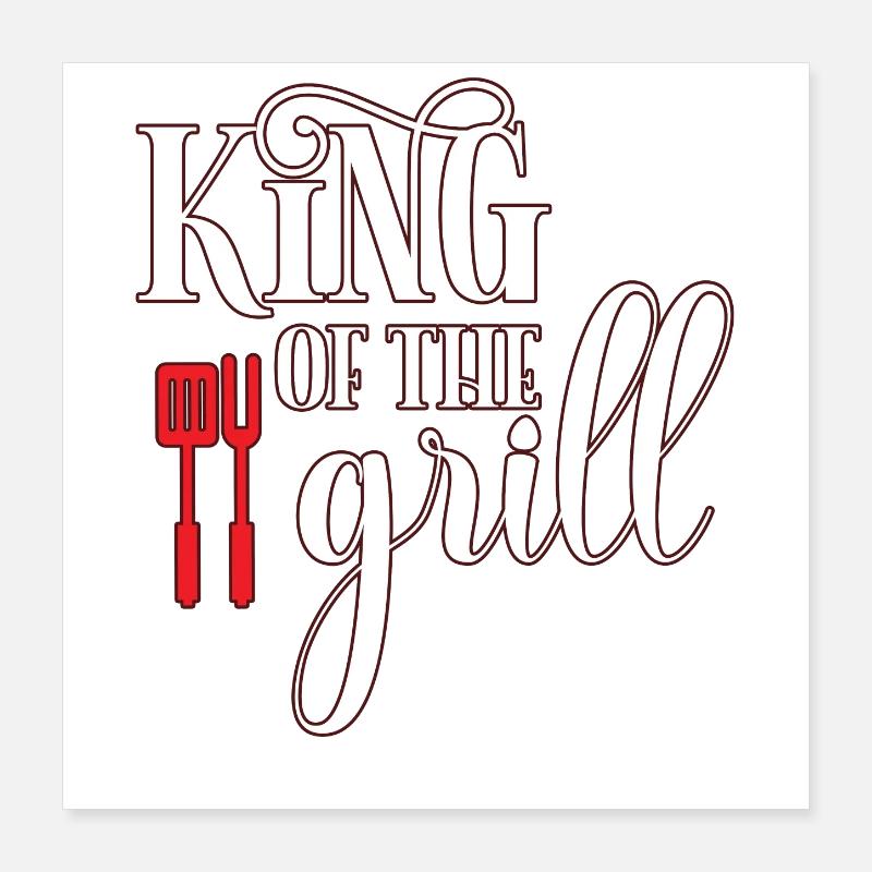 Grillkönig Poster 16" x 16" (40x40 cm)