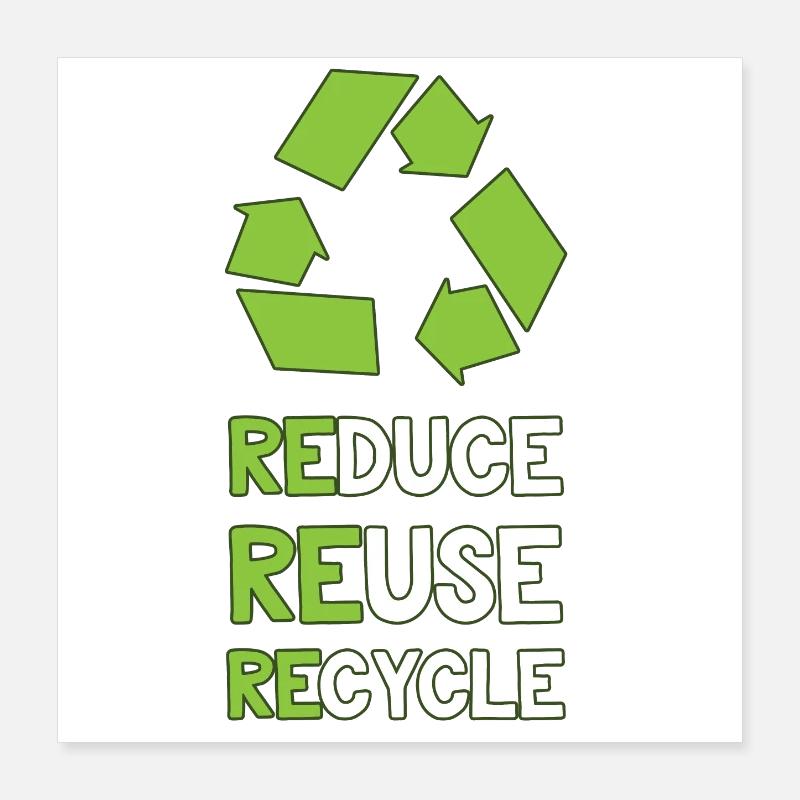 Umweltschutz Recycling Poster 40x40 cm