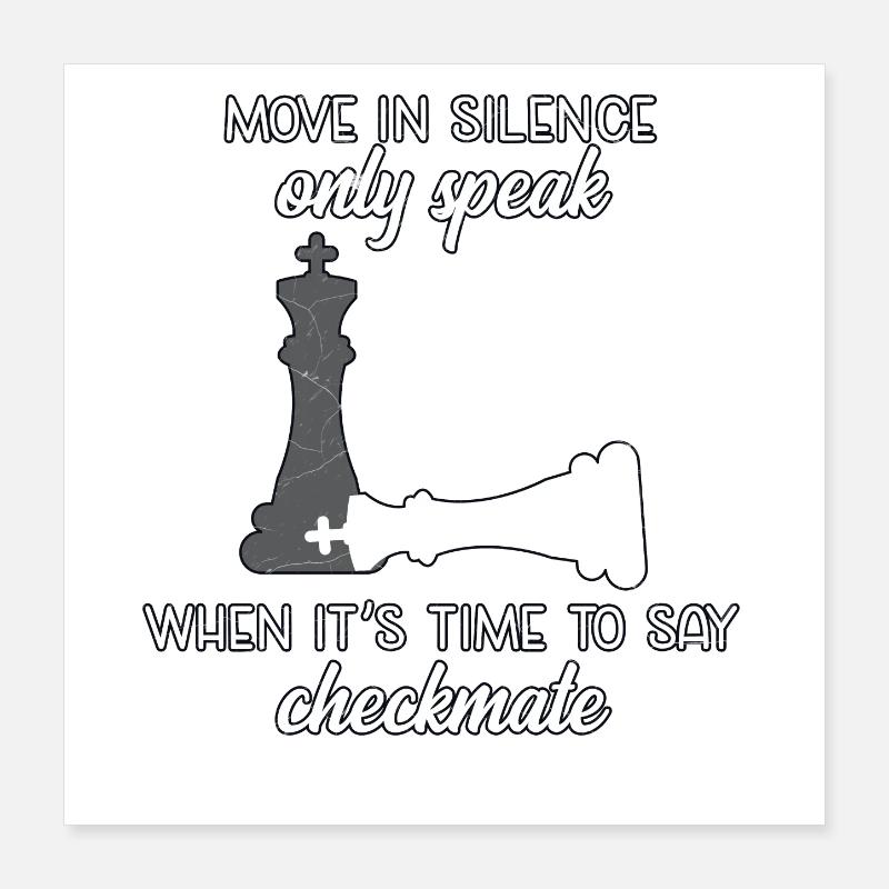 Schachmatt Poster 40x40 cm