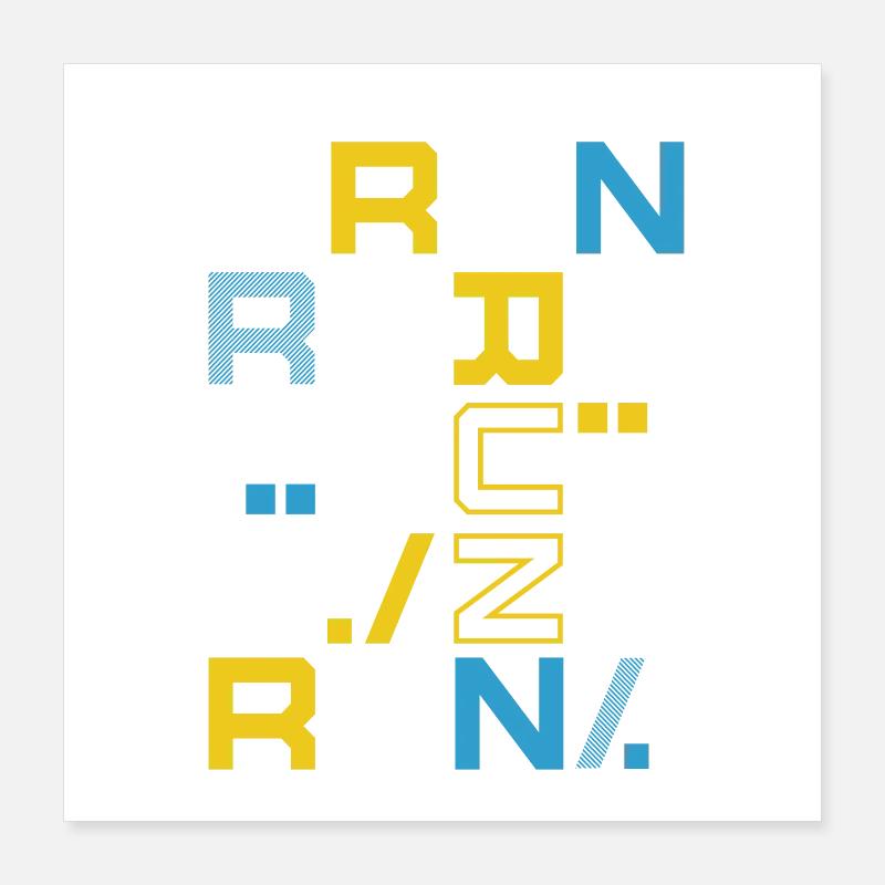 Run Run Run shirt Poster 16" x 16" (40x40 cm)