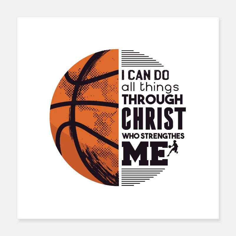 Foi du basket-ball Poster 40 x 40 cm