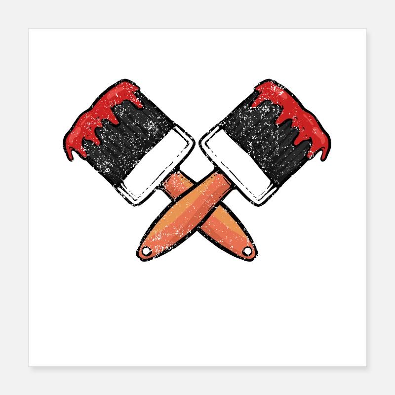 Maler Pinsel Poster 40x40 cm