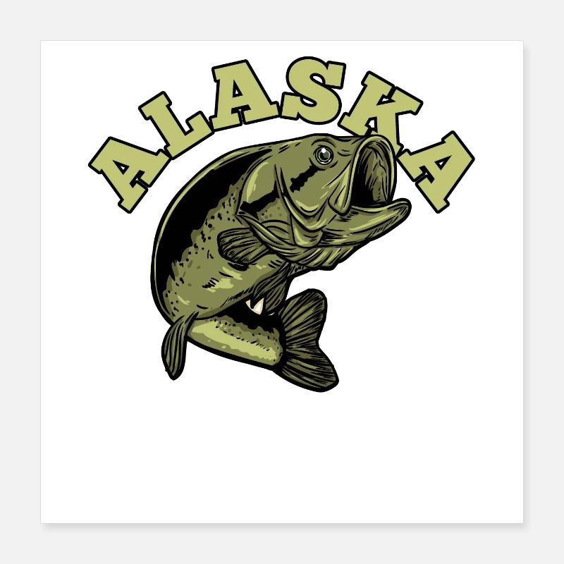Alaska Fisch Poster 40x40 cm