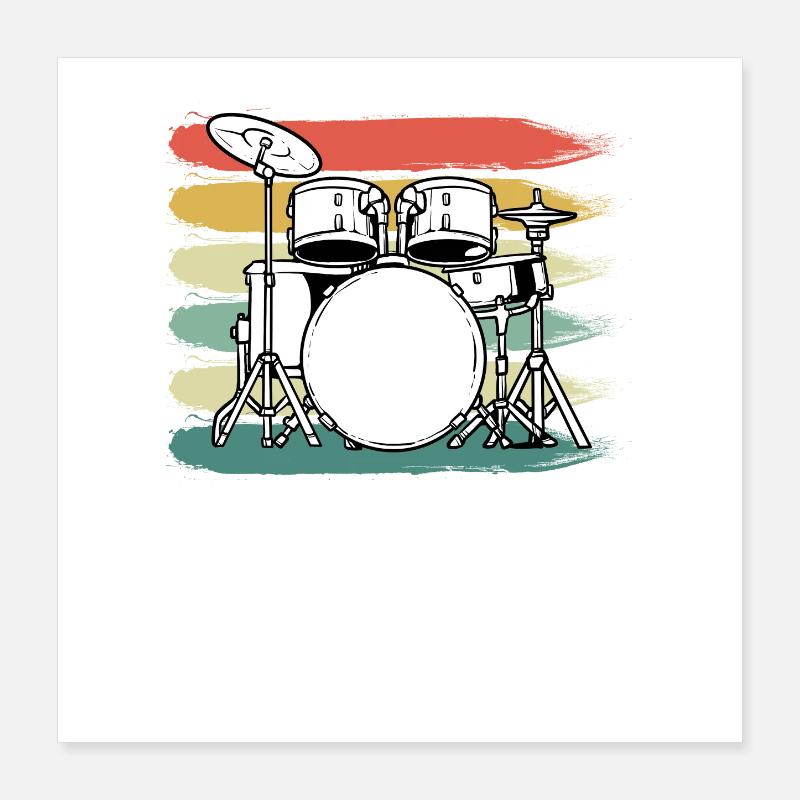 Drums Drummer Poster 16" x 16" (40x40 cm)