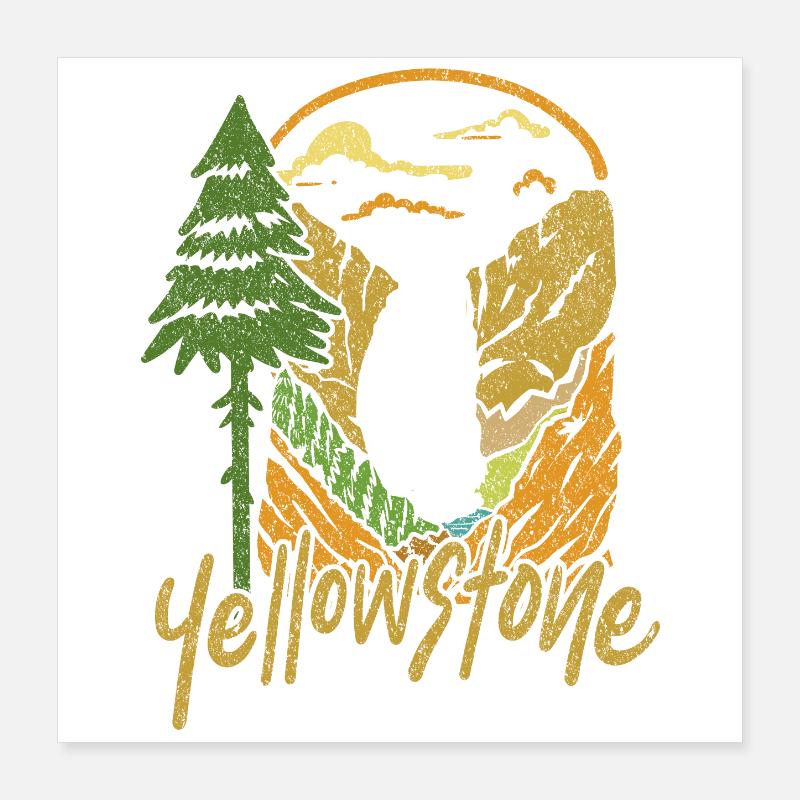 Yellowstone Poster 40 x 40 cm