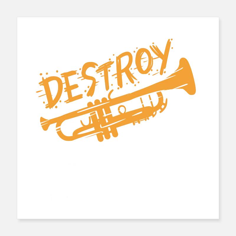 Trompete Trompeter Poster 40x40 cm