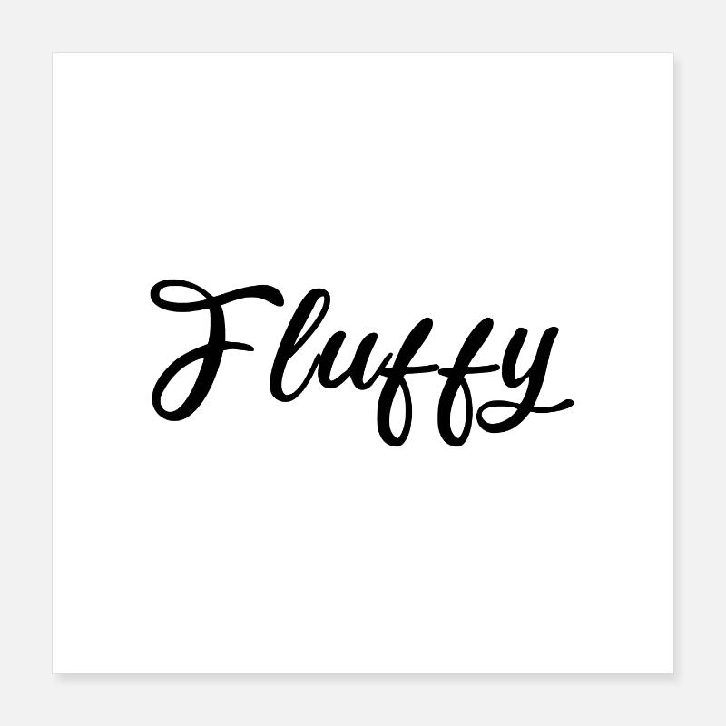 Fluffy Script Glitzer Schriftzug Poster 40x40 cm