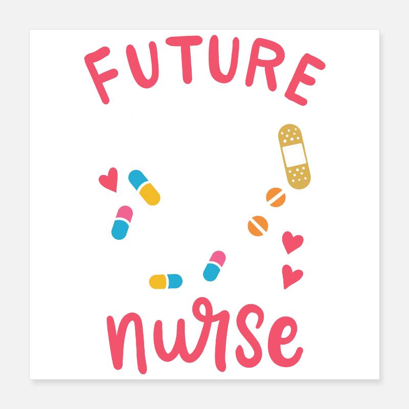 Krankenschwester Ausbildung Poster 40x40 cm
