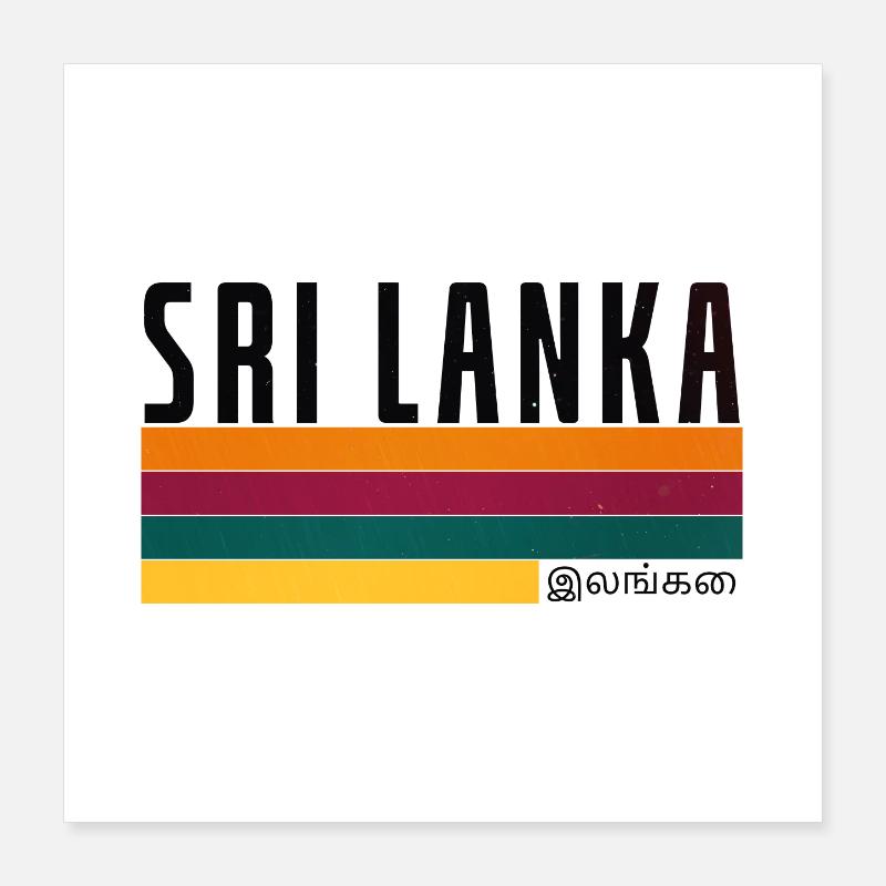 Rayures du drapeau du Sri Lanka Poster 40 x 40 cm