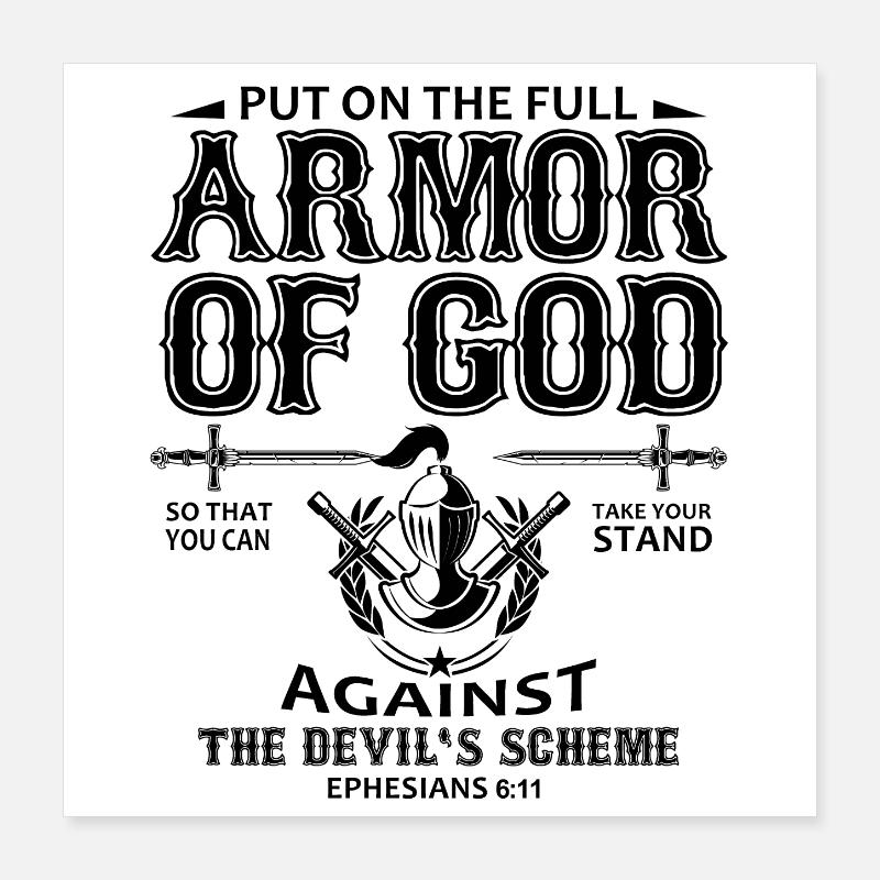 armure de dieu Poster 40 x 40 cm