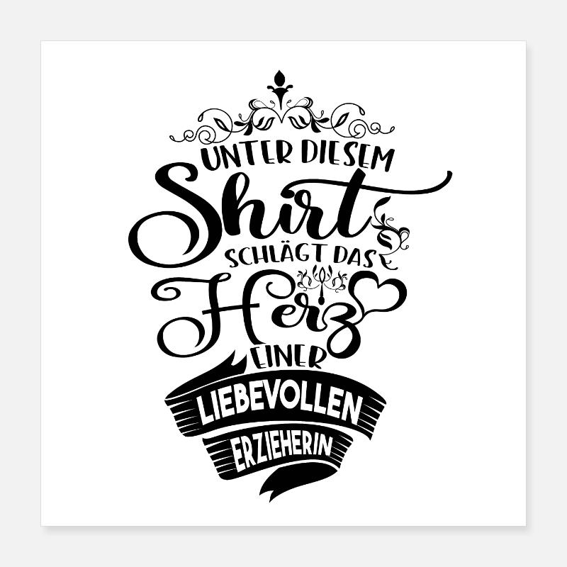L’éducatrice idées de cadeaux Poster 40 x 40 cm