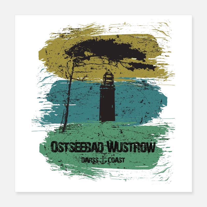 Wustrow Ostsee - DarssCoast - Halbinsel Darss Poster 40x40 cm