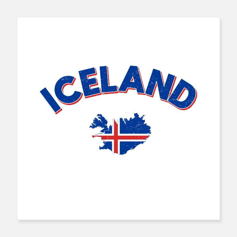 Islande Poster 40 x 40 cm