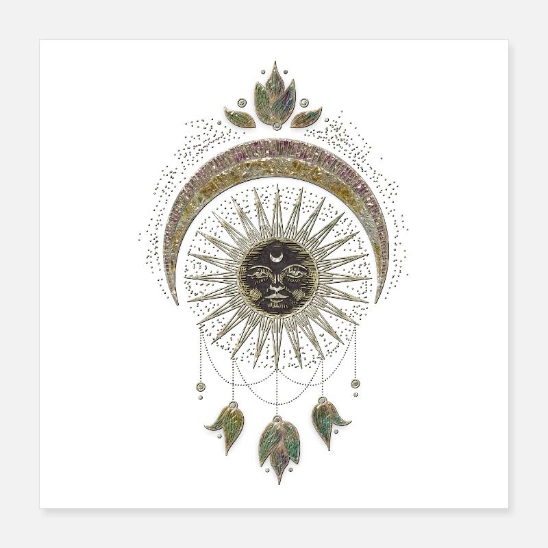 La lune et le soleil Poster 40 x 40 cm