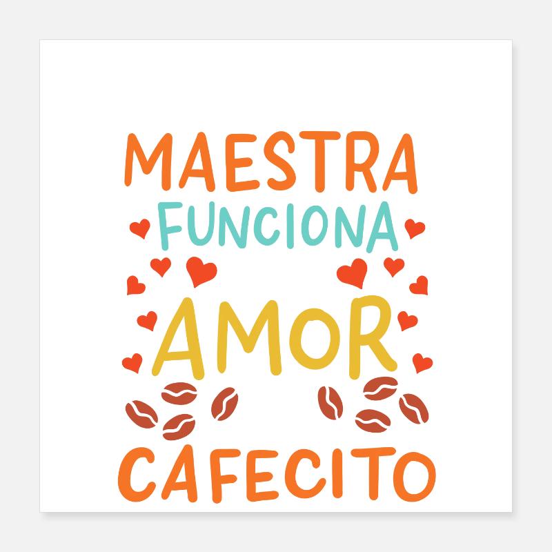 Spanischlehrerin Maestra Poster 40x40 cm