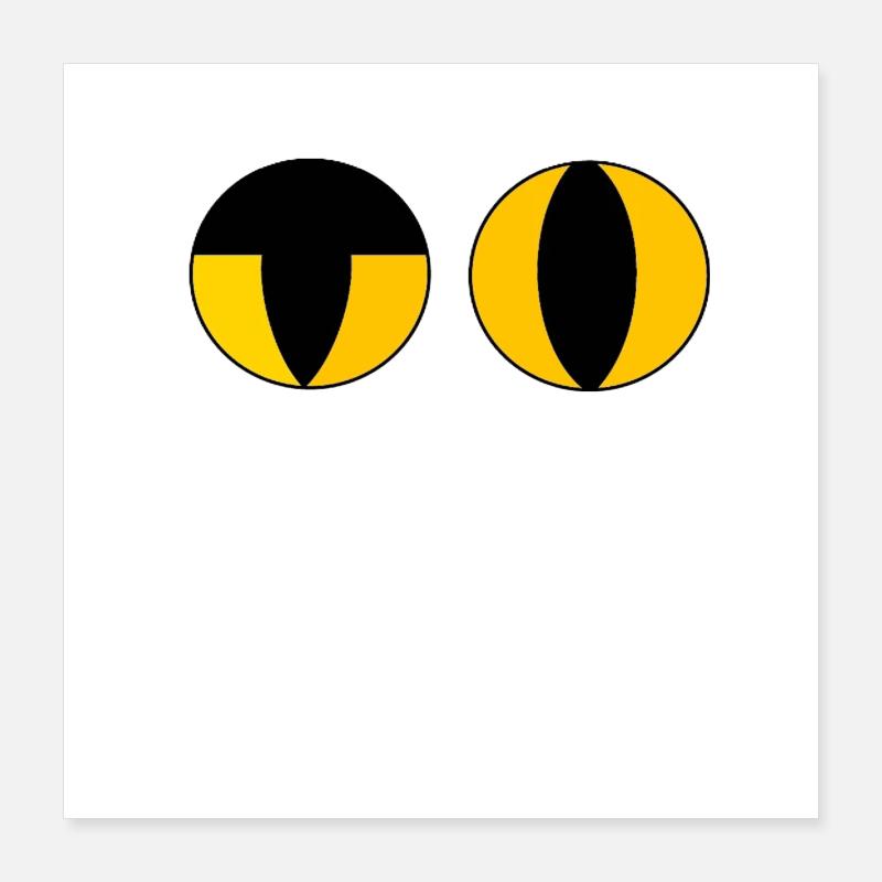 Fragende Augen cooler Katzenblick Poster 40x40 cm