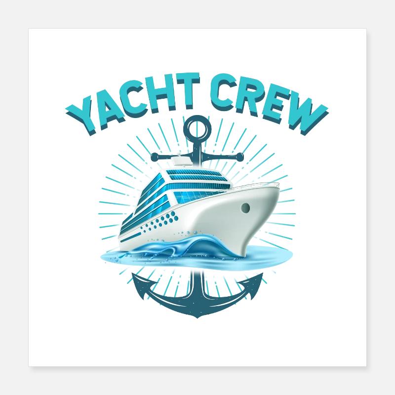 ÉQUIPE DE YACHT Poster 40 x 40 cm