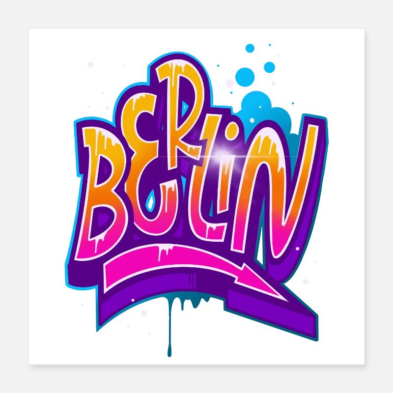 Berlin Graffiti Poster 40x40 cm