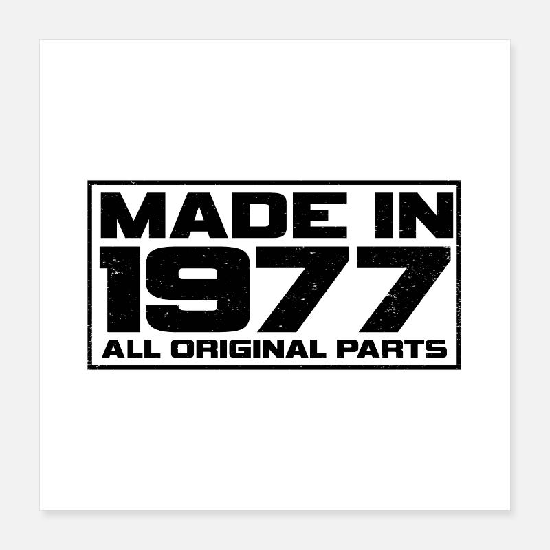 1977 Poster 40 x 40 cm