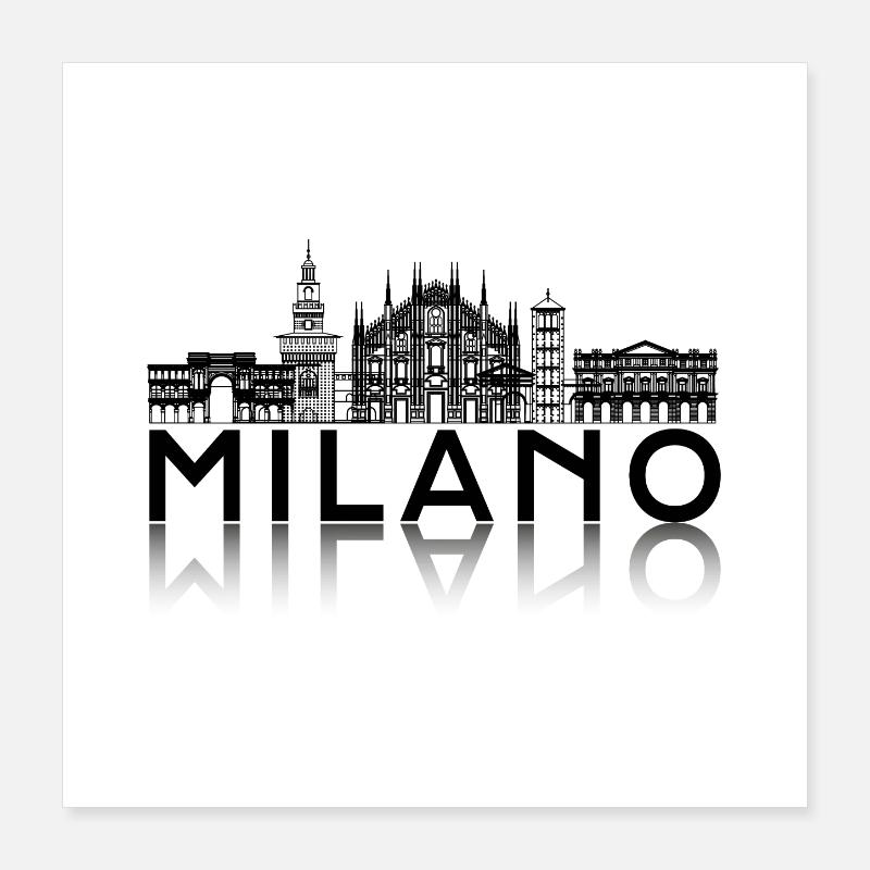 Milan Poster 40 x 40 cm