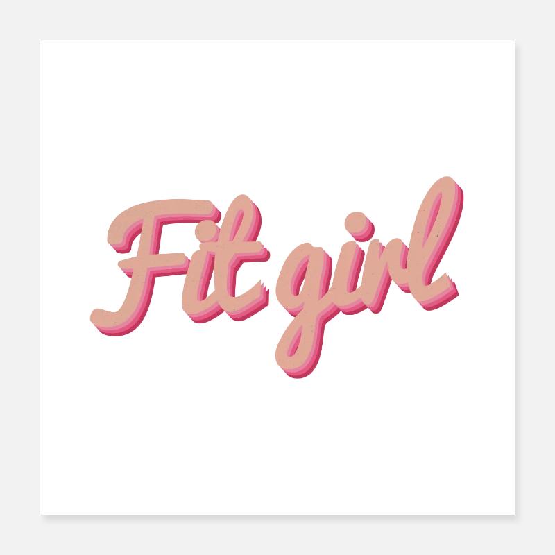 Fitgirl Rose 3D Script Poster 40 x 40 cm