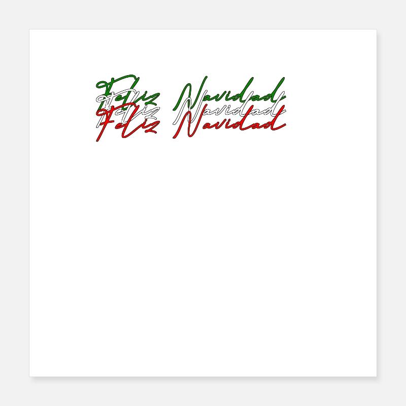 Feliz Navidad Poster 40x40 cm