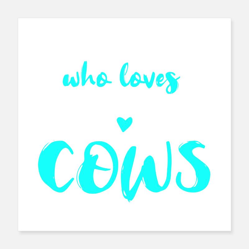 Vaches vaches Poster 40 x 40 cm