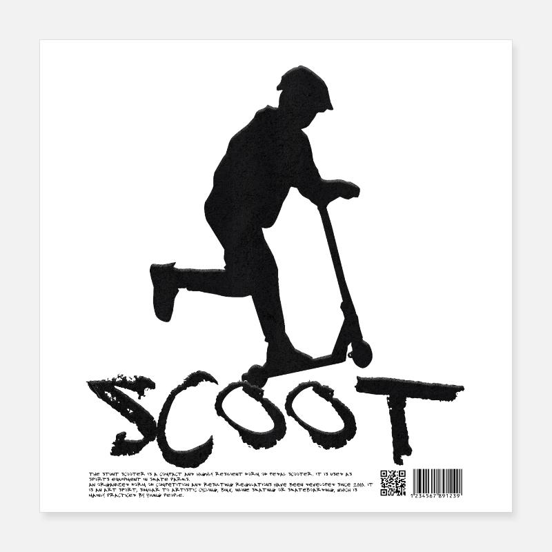 Kickscooter Freestyle Scooting Poster 40 x 40 cm